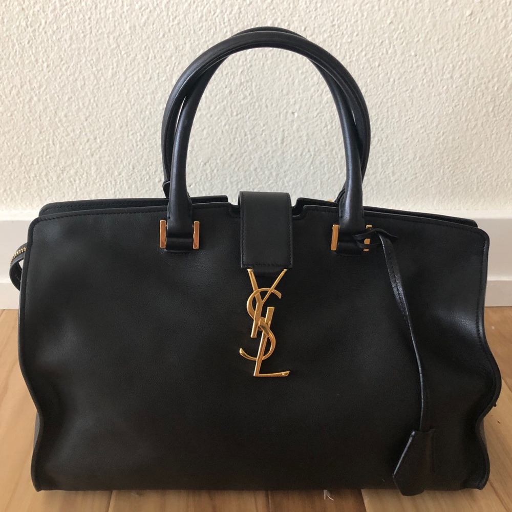 YSL Cabas medium leather tote